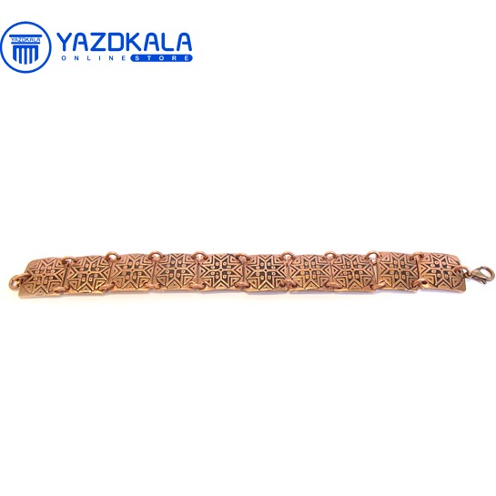 دستبند مسی قطاری طرح پنجره