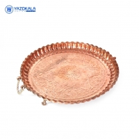 سینی مسی | قطر 44 |طرح دار| مس نقش و نگار| کد 2029|
